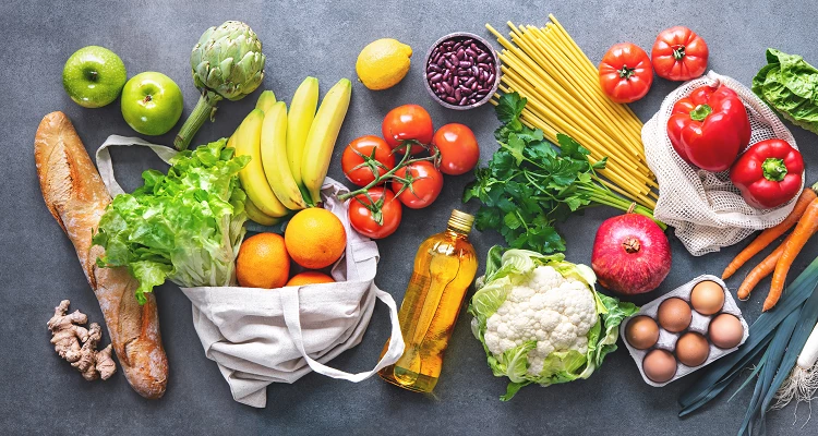 Frisches Obst und Gemüse